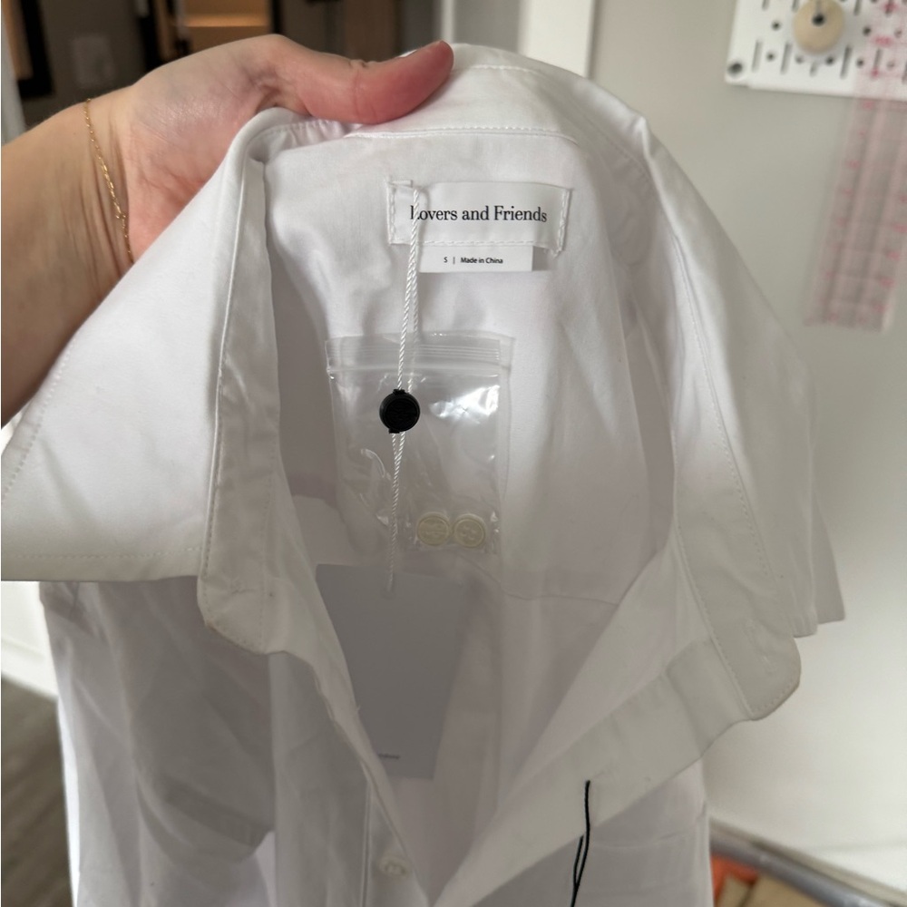 Revolve Chic White Button-Up Dress - Picture 5 of 5